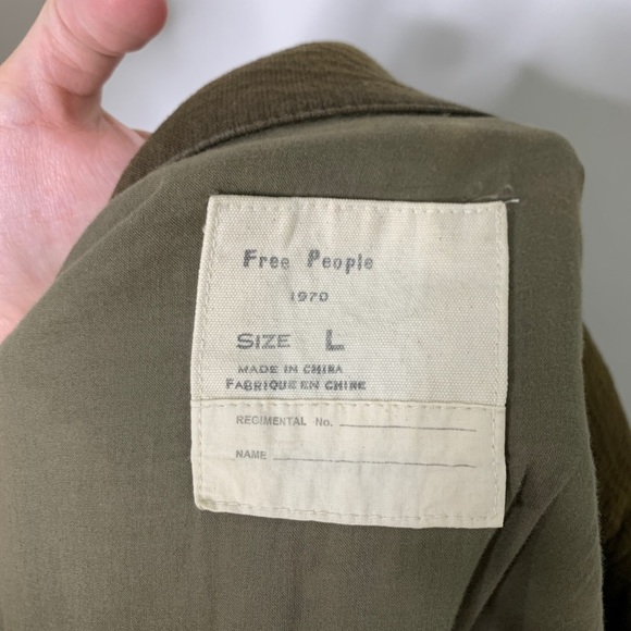 FREE PEOPLE precious cargo green printed jacket - Picture 11 of 11